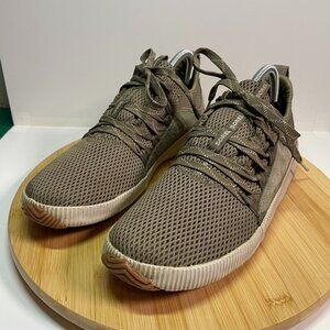 Sorel Women 10 Olive Green Out N About Mesh Suede Lace Up Sneakers NL3257-365